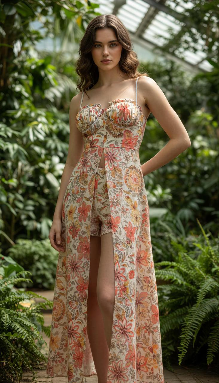 Blush Meadow Slit Dress