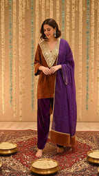 Swarn Sandhya Velvet Suit Set