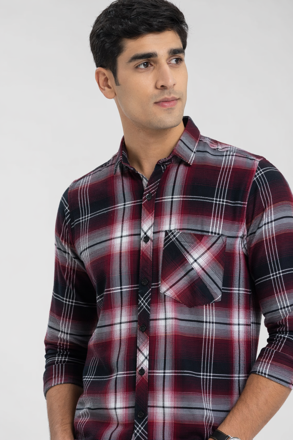 Crimson Check Summer Shirt