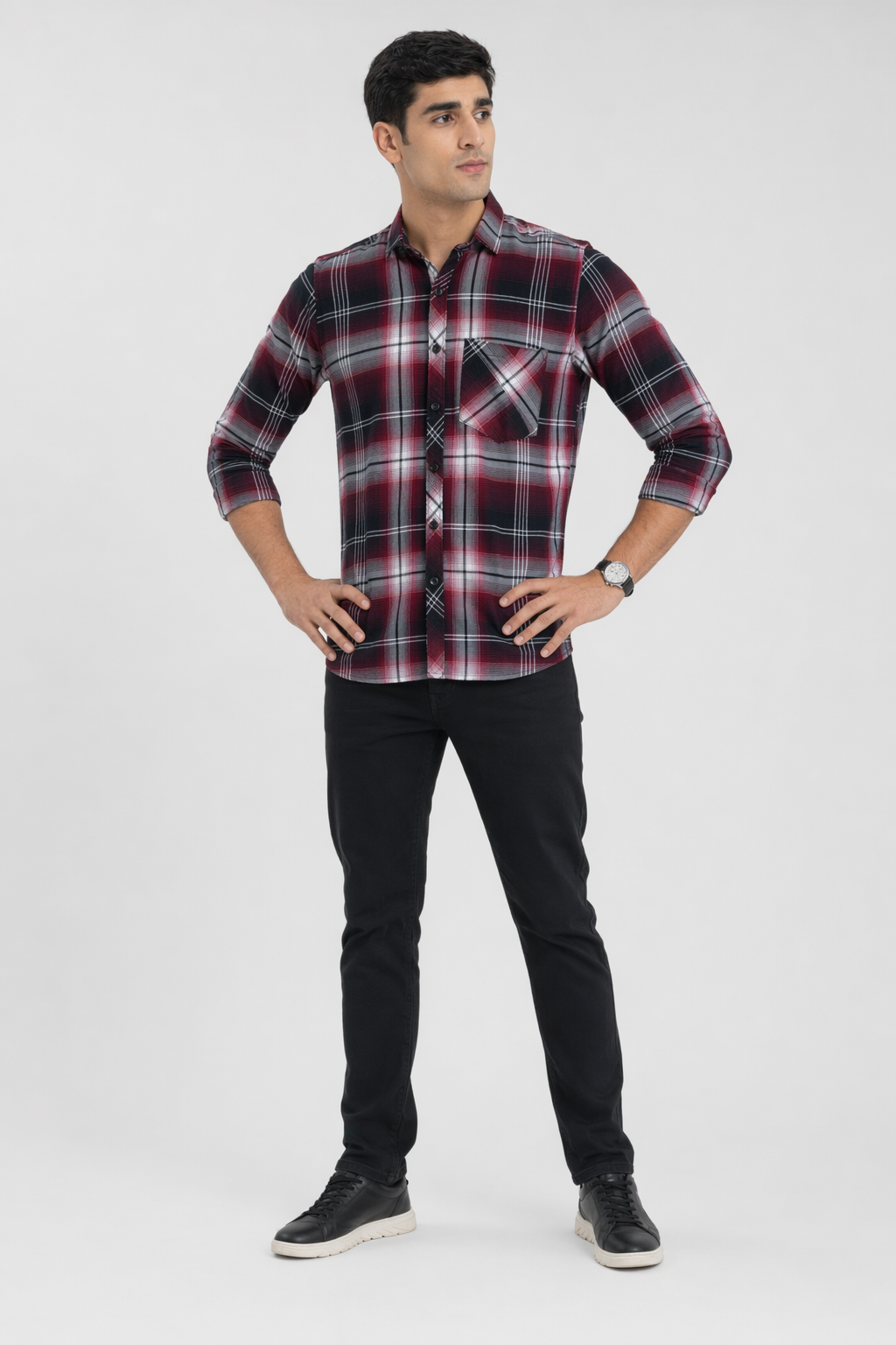 Crimson Check Summer Shirt