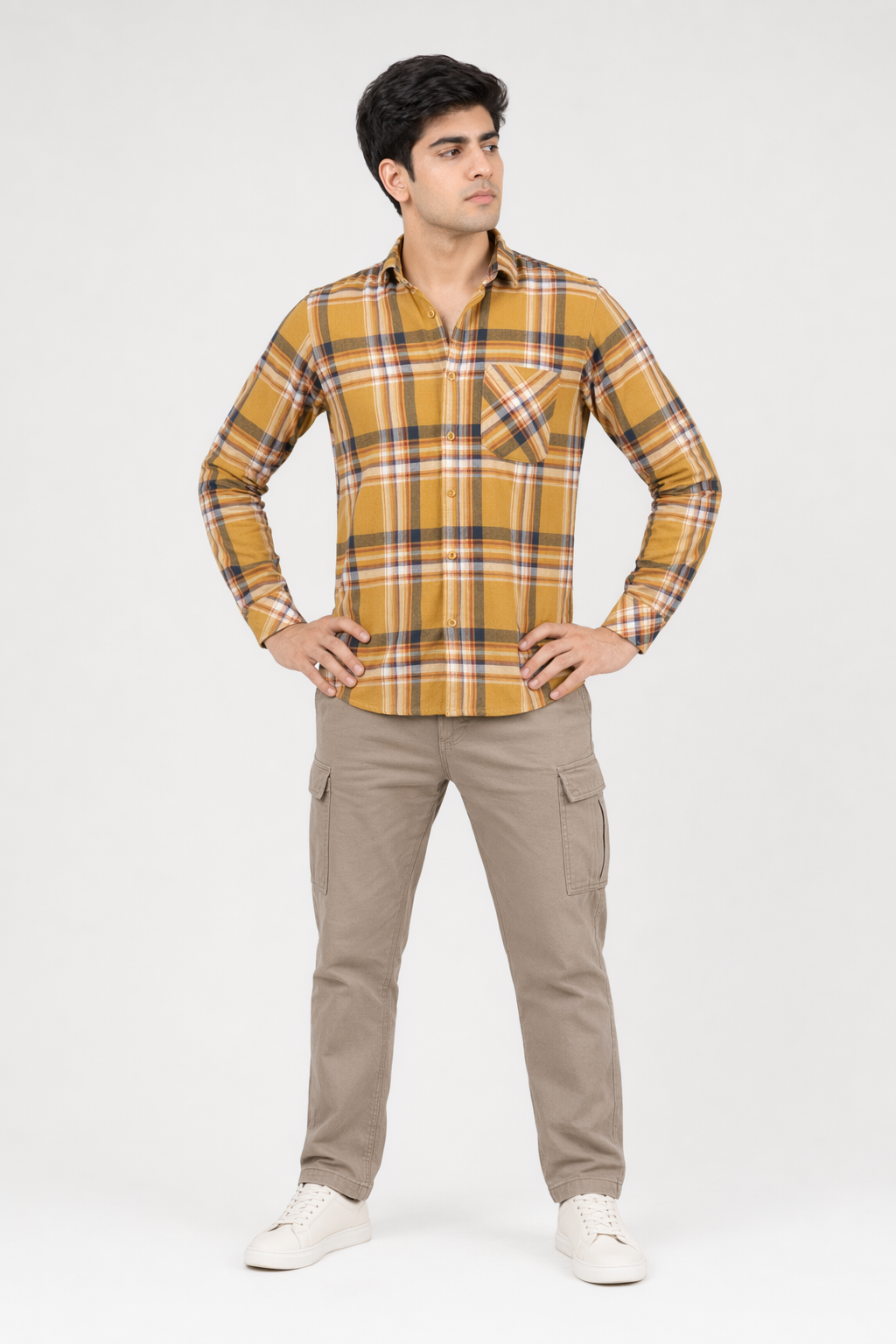 Mustard Heritage Plaid Shirt
