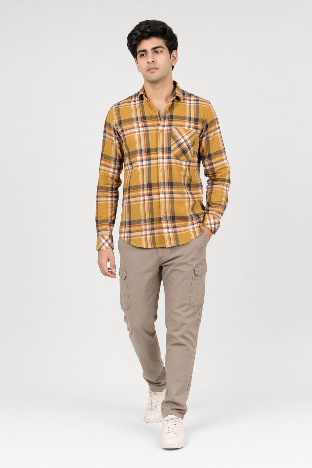 Mustard Heritage Plaid Shirt