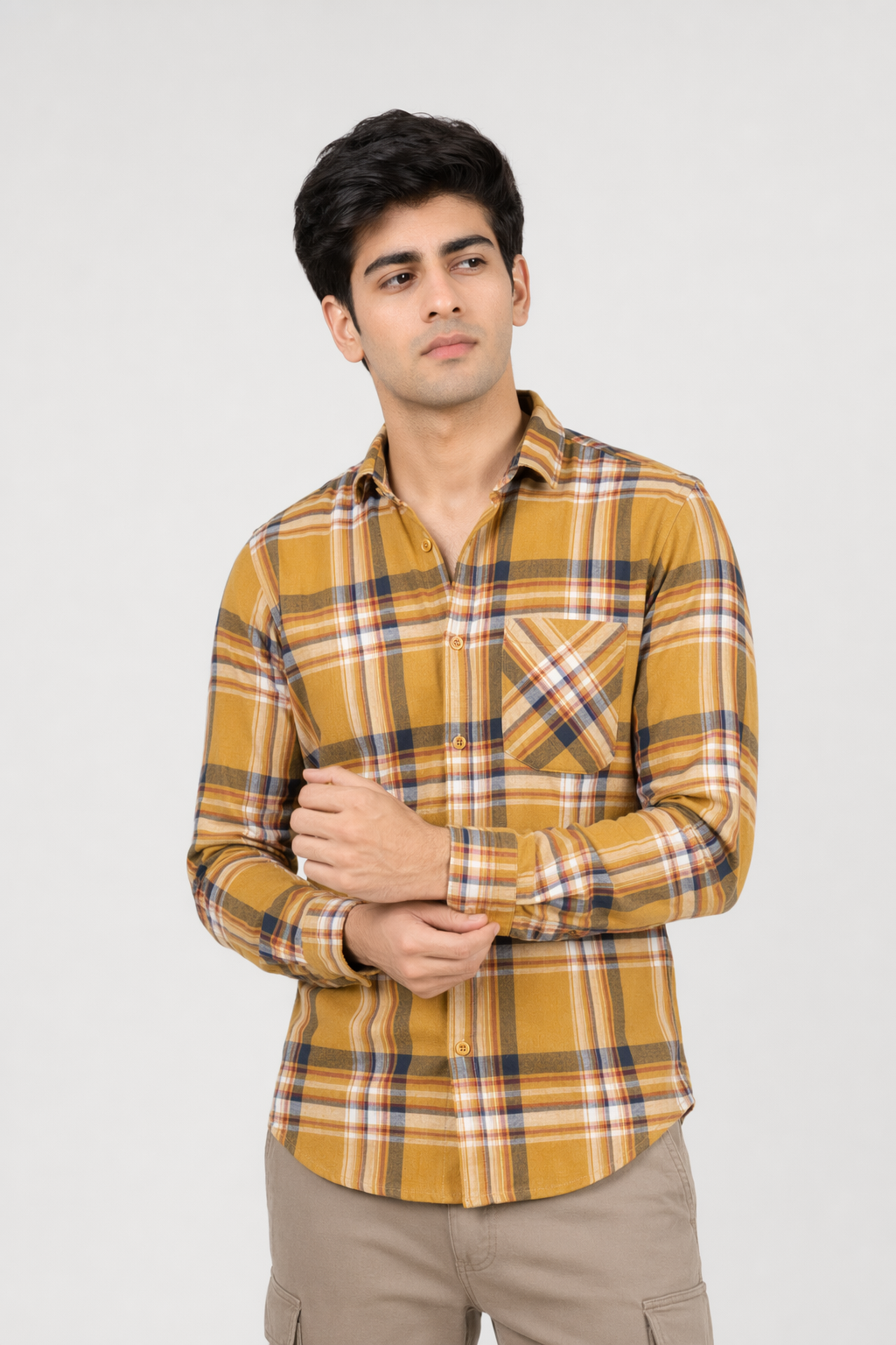 Mustard Heritage Plaid Shirt