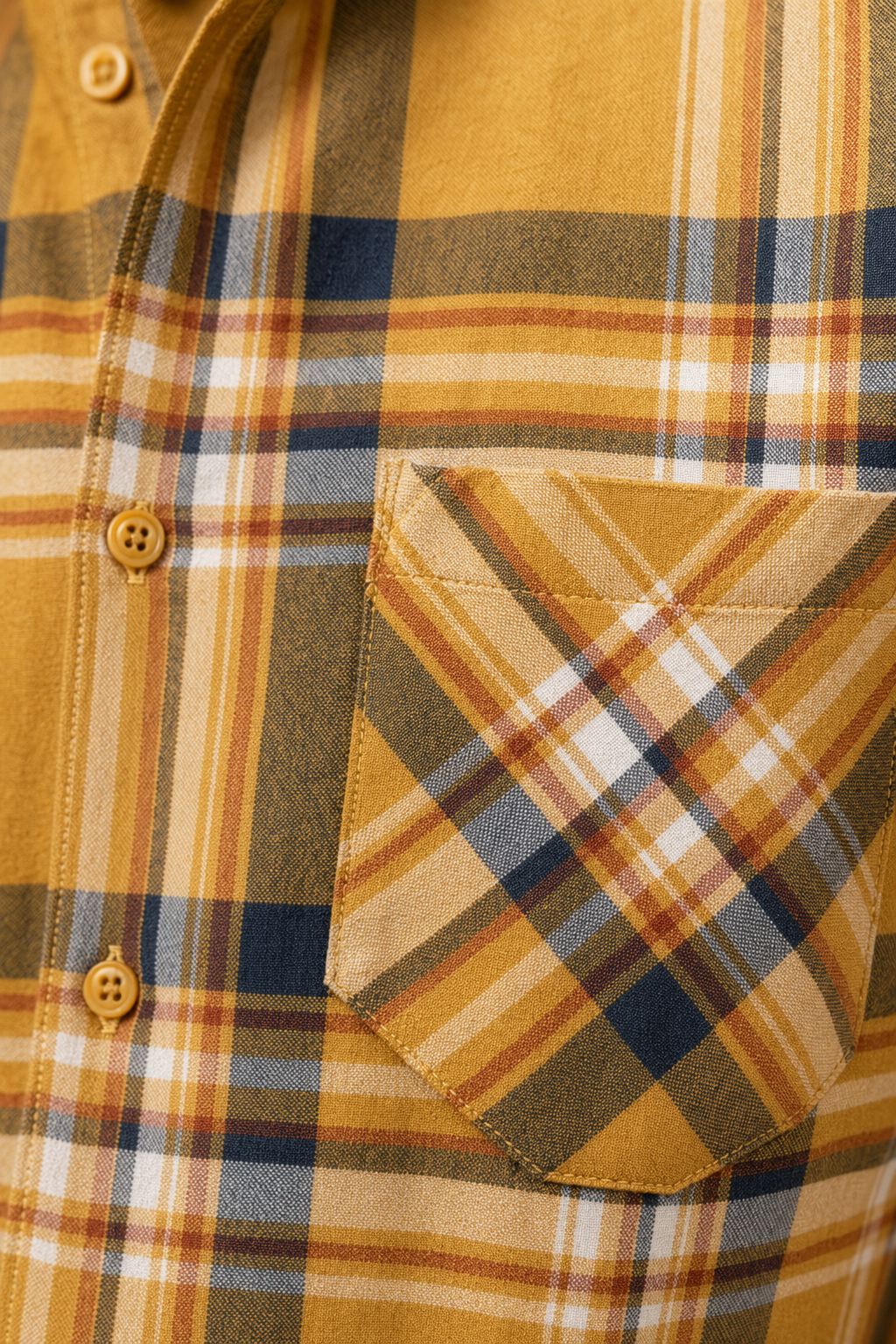 Mustard Heritage Plaid Shirt
