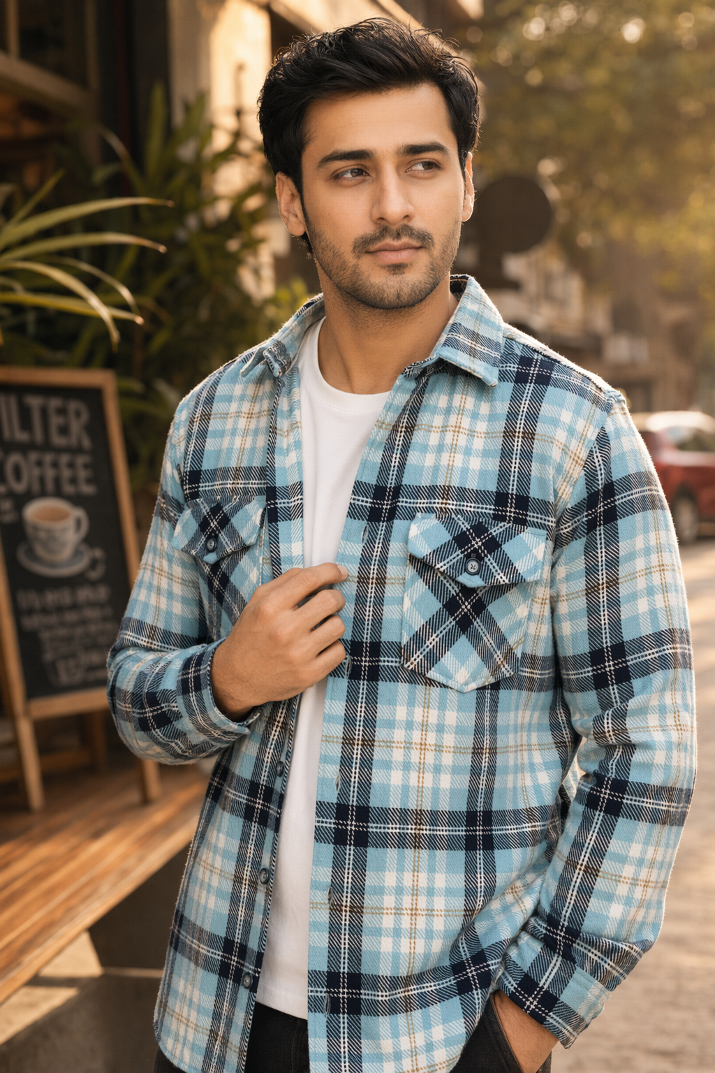 Blue Static Shirt