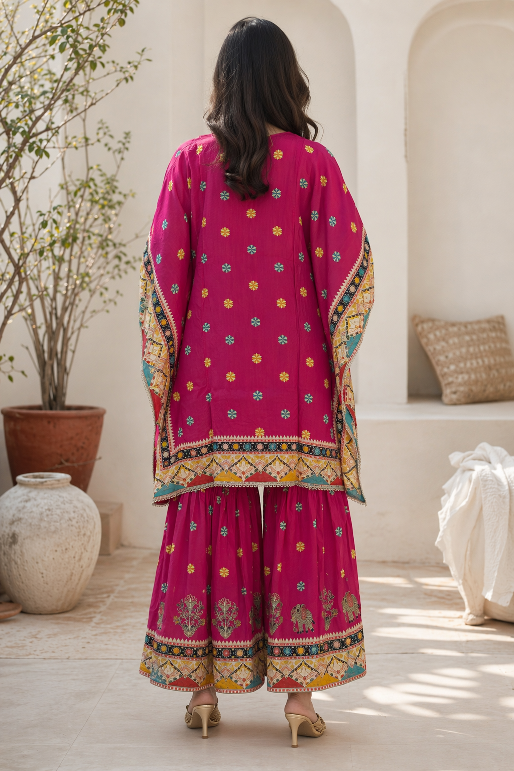 Rangrez Kaftaan Sharara Set