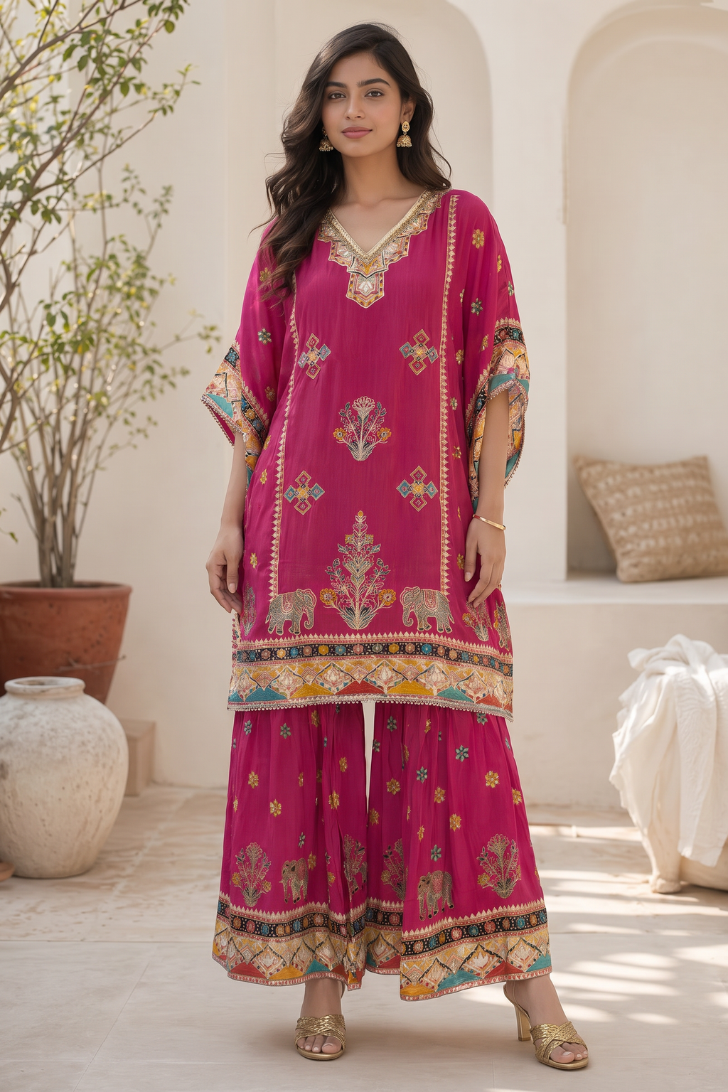 Rangrez Kaftaan Sharara Set