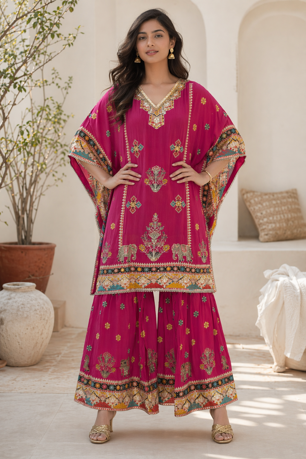 Rangrez Kaftaan Sharara Set