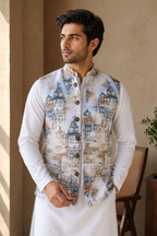 MonoCraft Print Blue Jacket