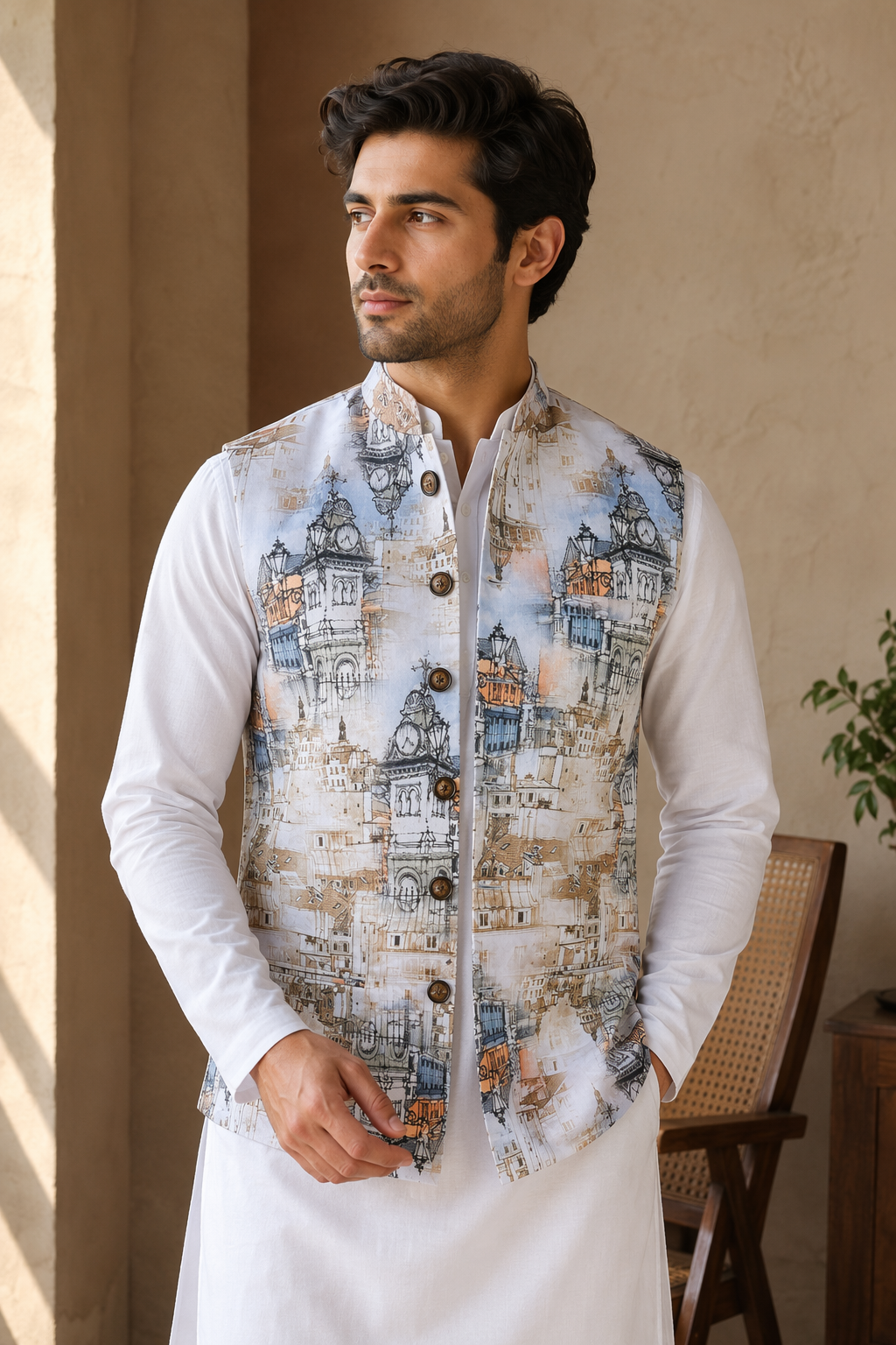MonoCraft Print Blue Jacket