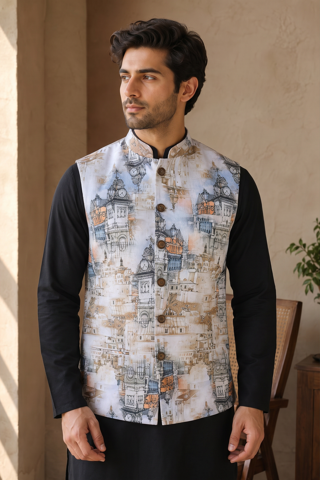 MonoCraft Print Blue Jacket