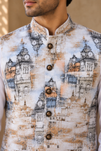 MonoCraft Print Blue Jacket