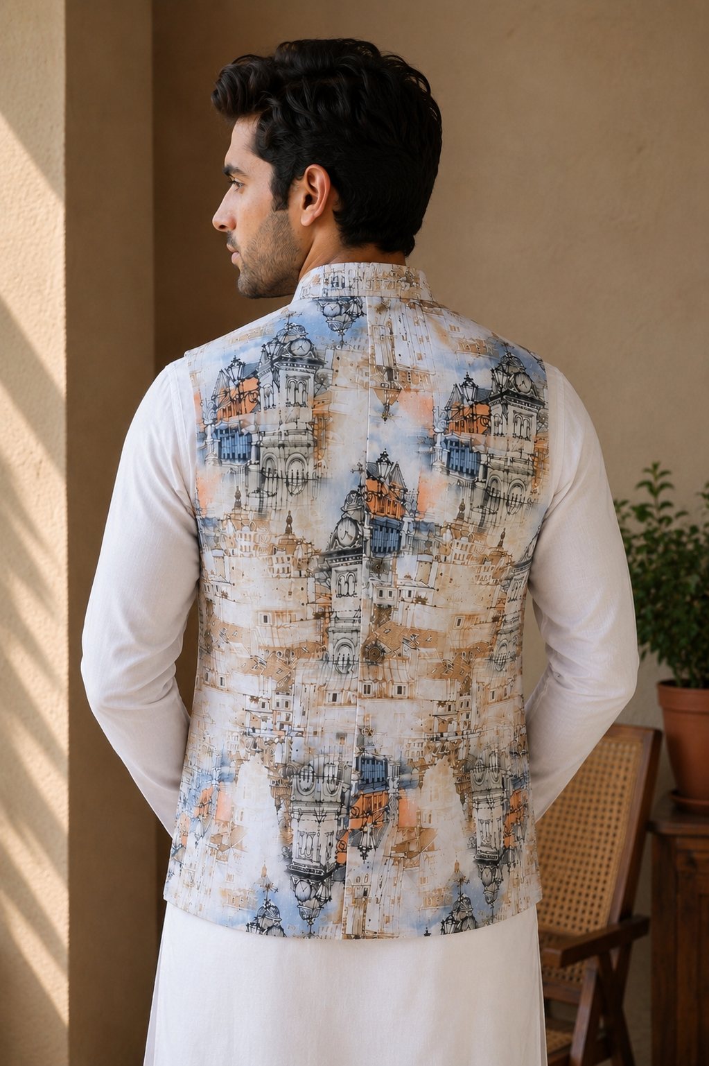 MonoCraft Print Blue Jacket