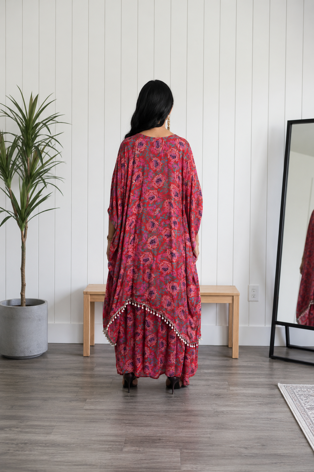Ruby Paisley Kaftan Set