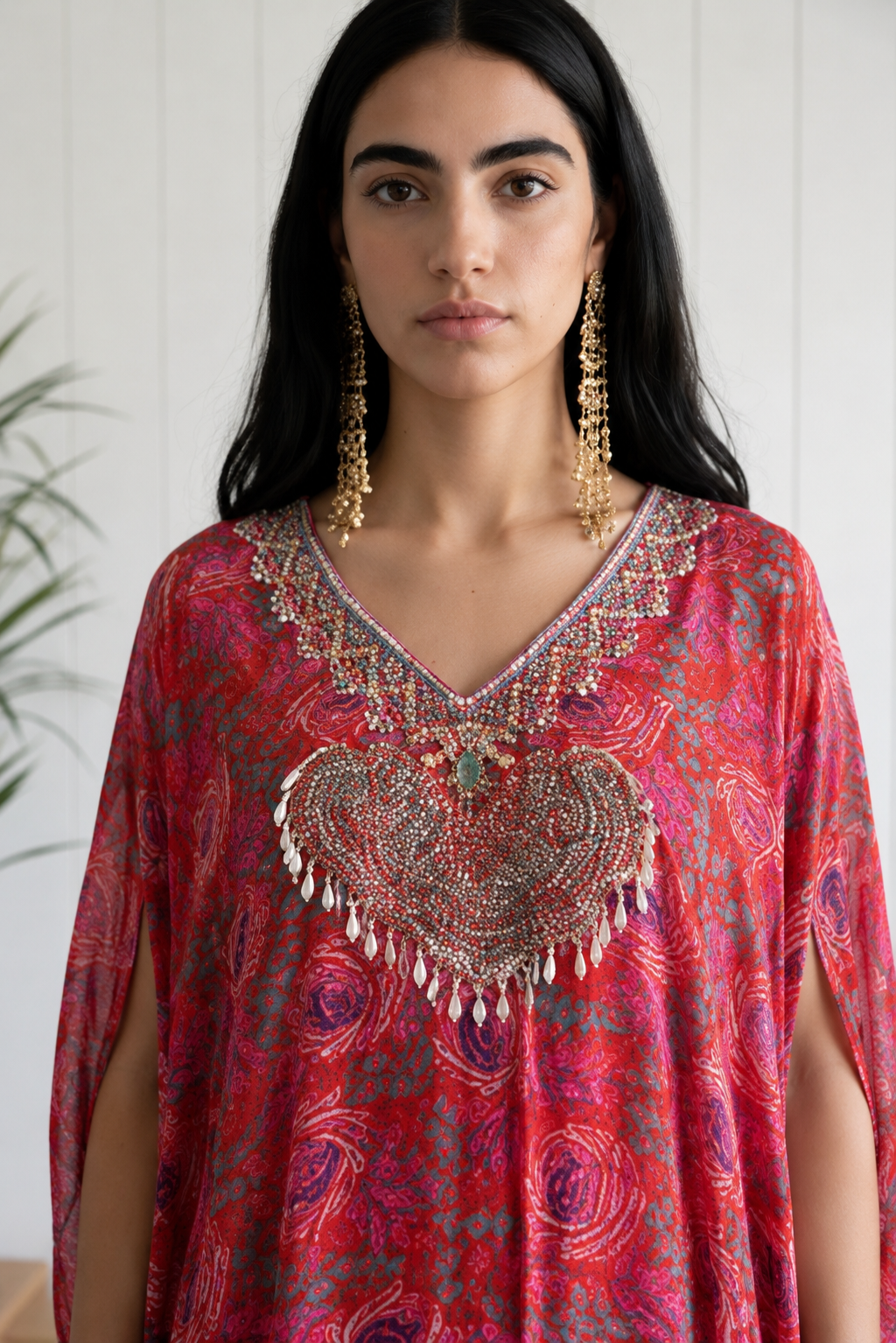 Ruby Paisley Kaftan Set