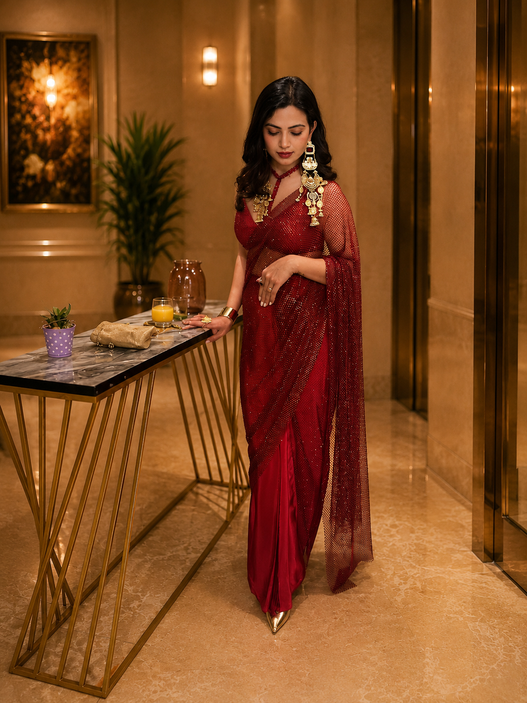 Rouge Edit Saree Set