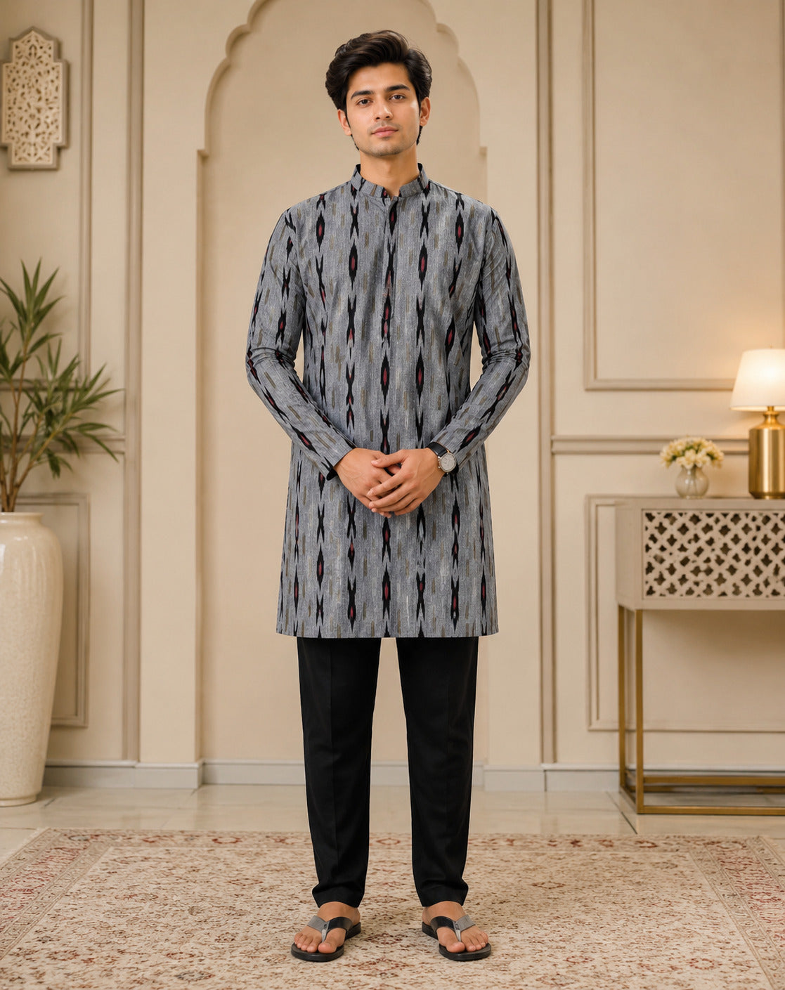 Ikat Edge Kurta Set
