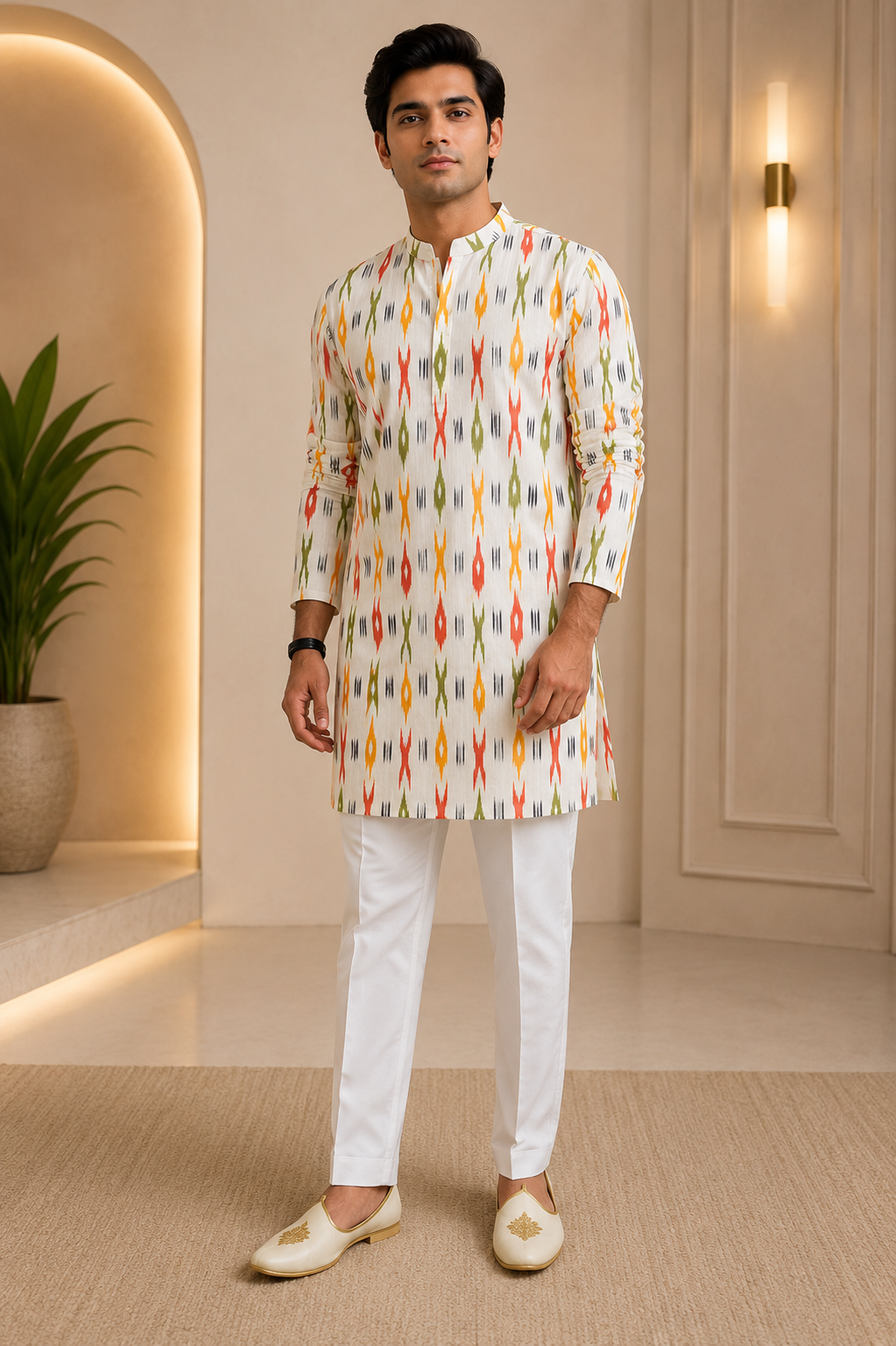 Echo Ikat Kurta Set