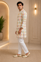 Echo Ikat Kurta Set