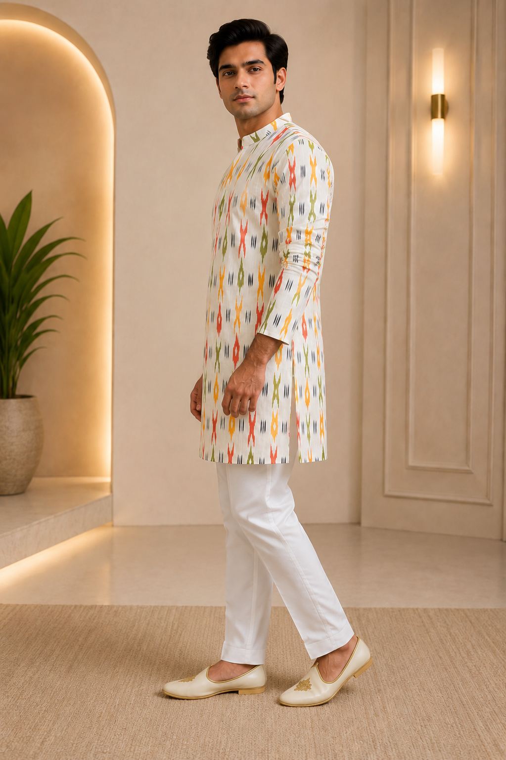 Echo Ikat Kurta Set