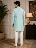 Mint Blossom Kurta Set