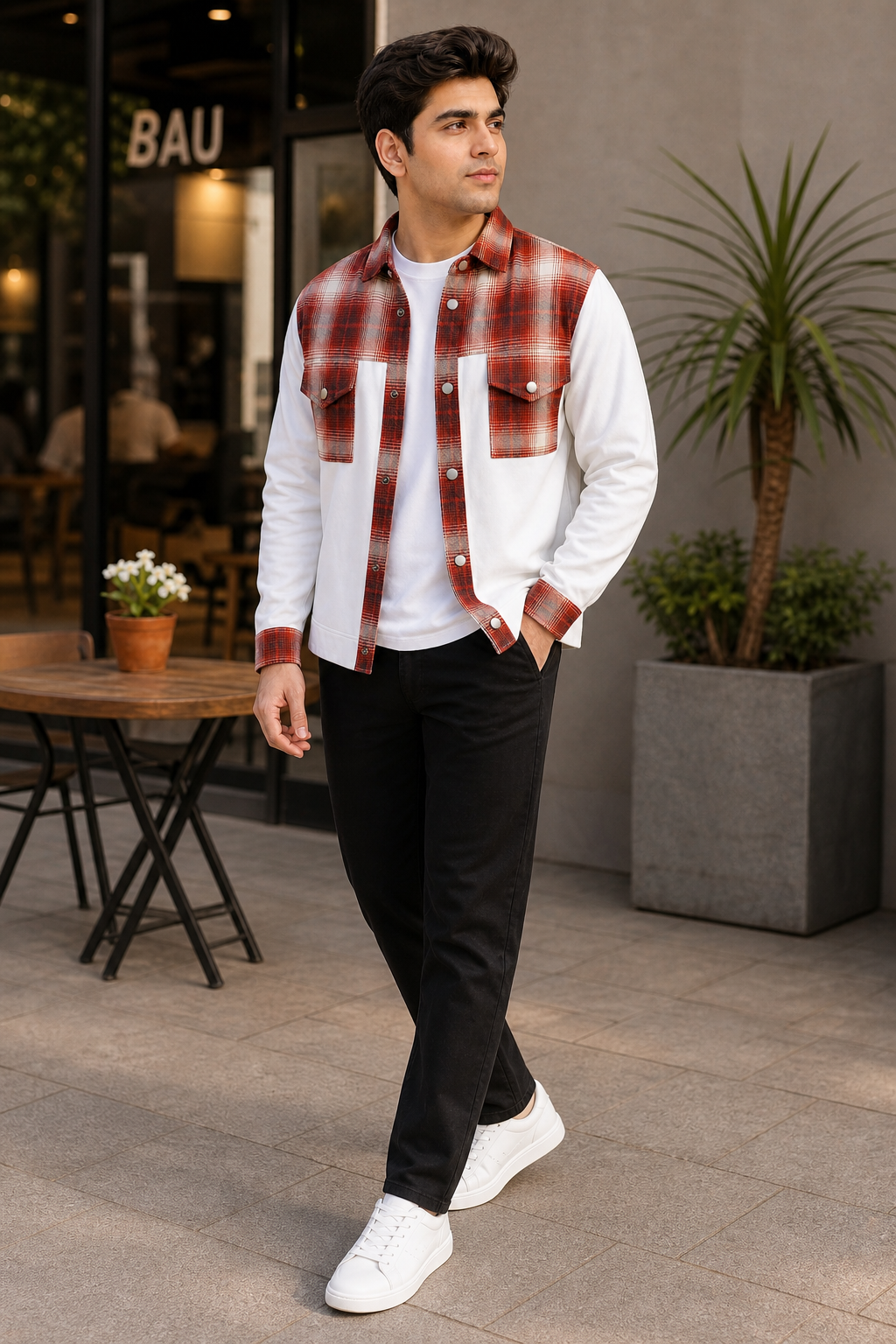 Check Block Jacket