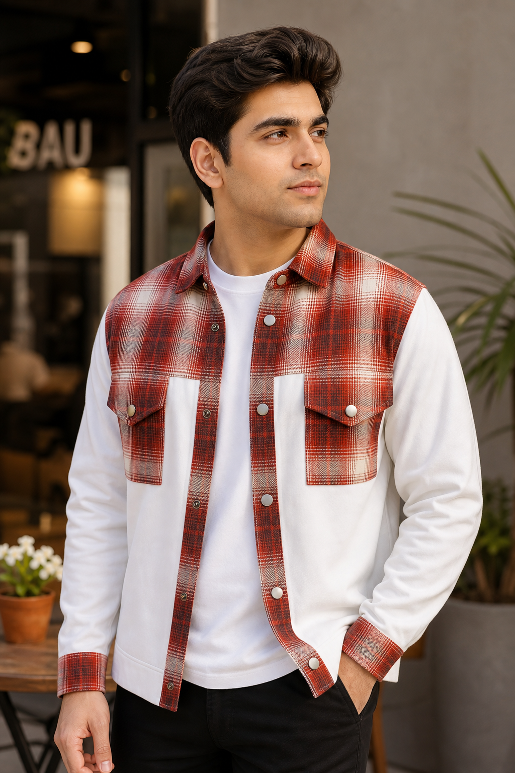 Check Block Jacket