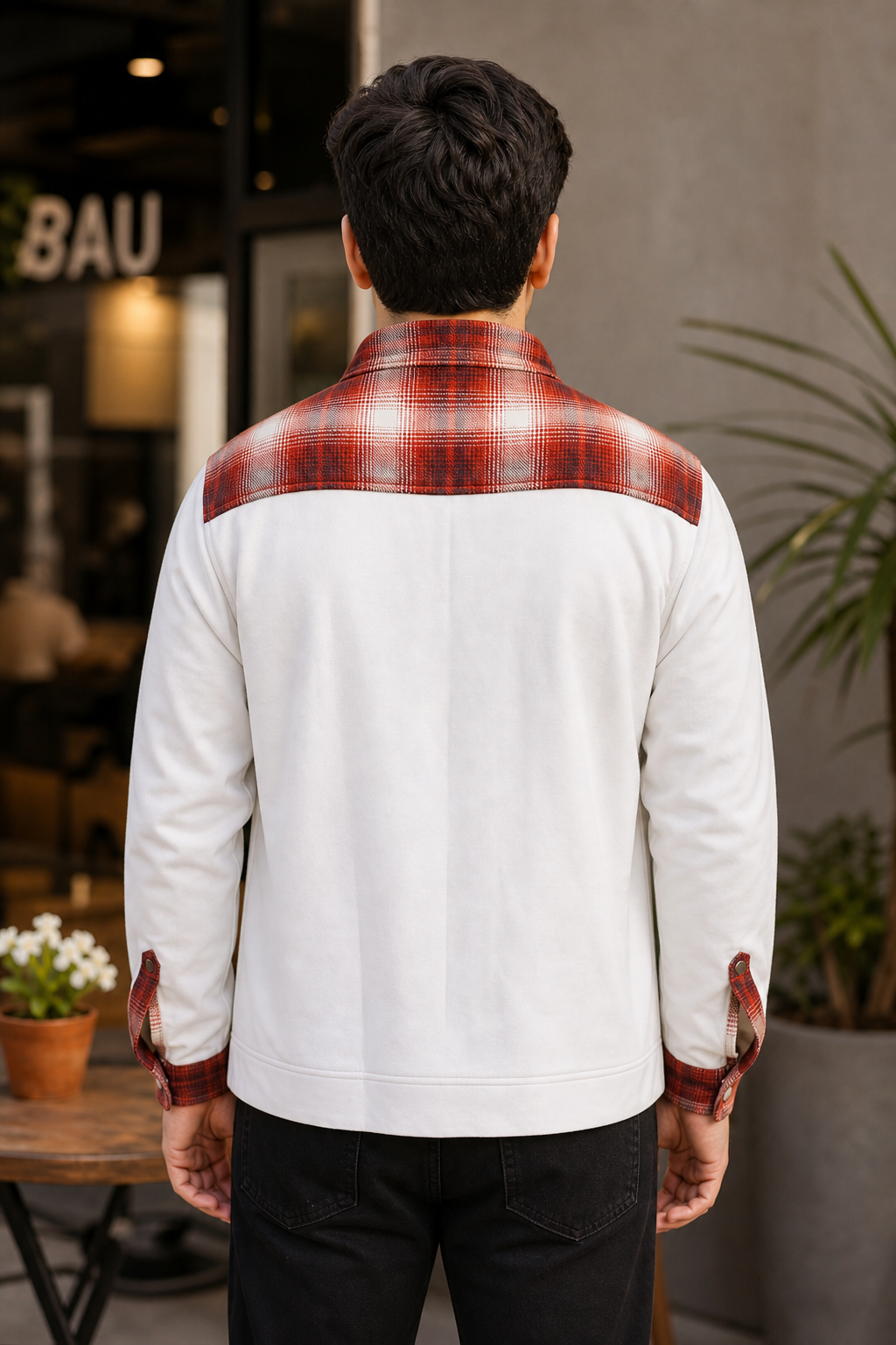 Check Block Jacket