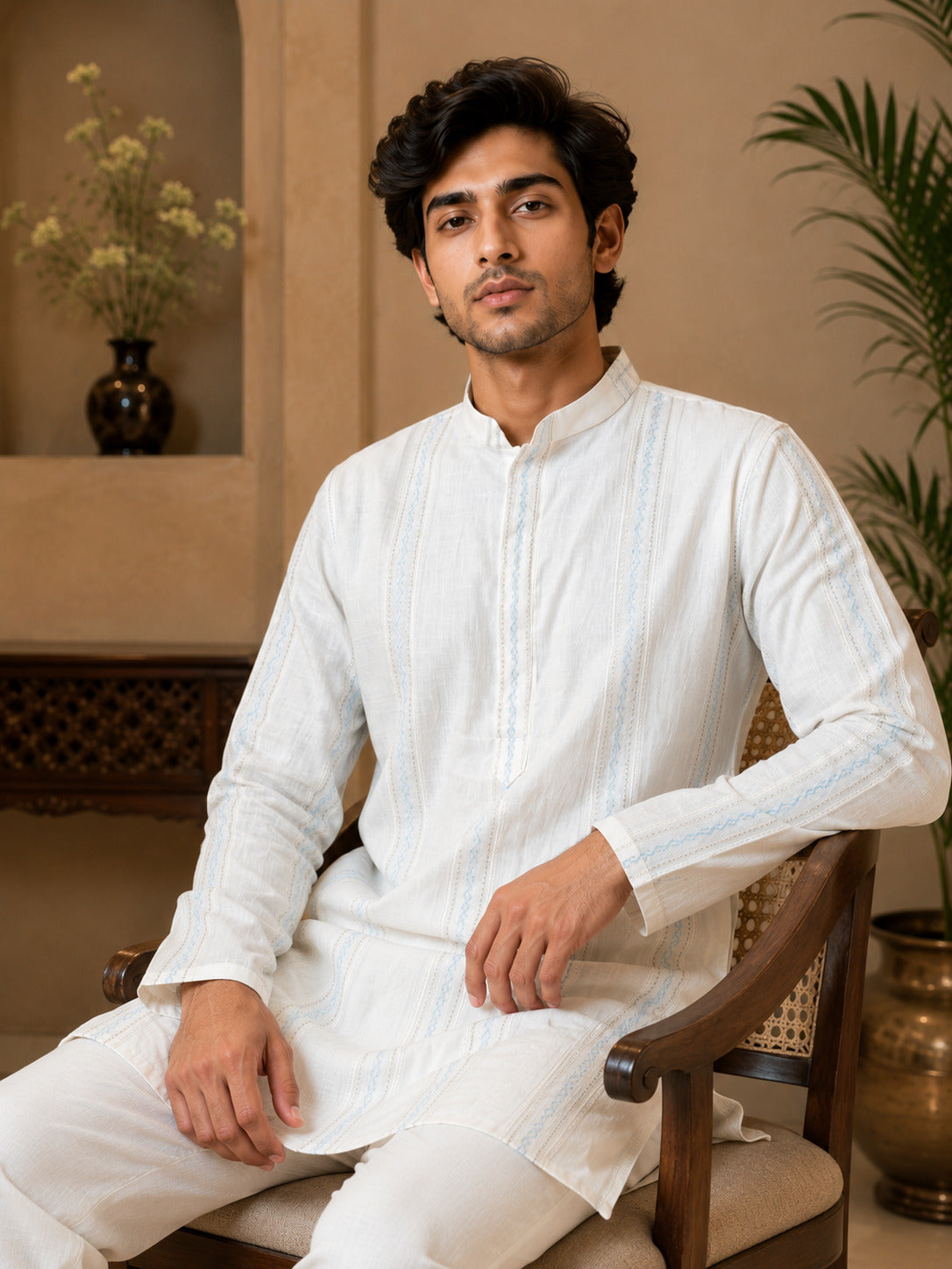 Aura White Kurta