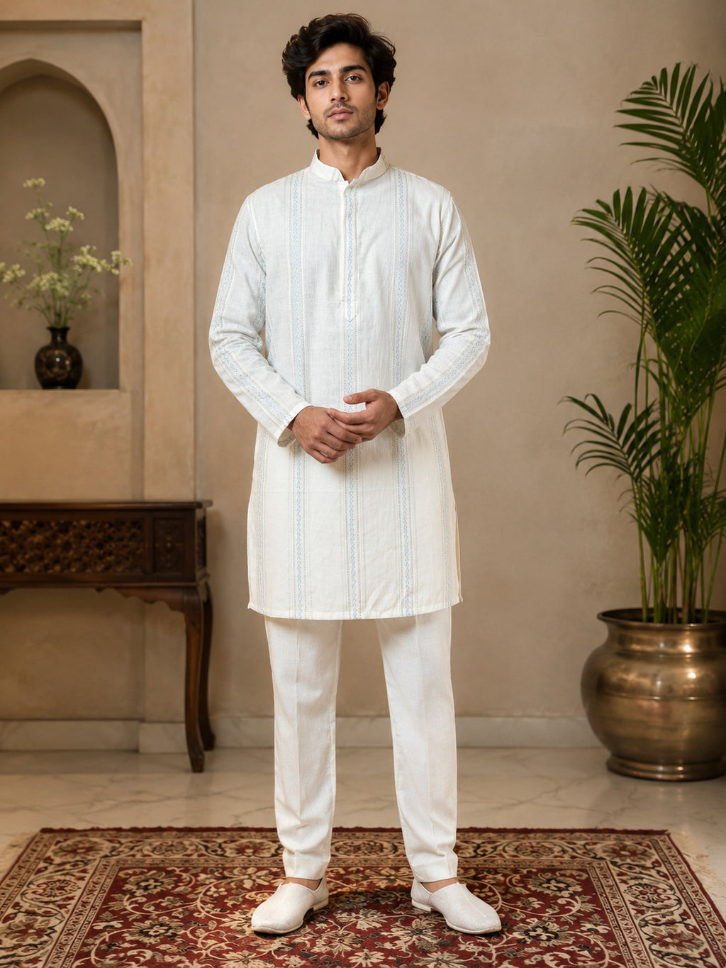 Aura White Kurta