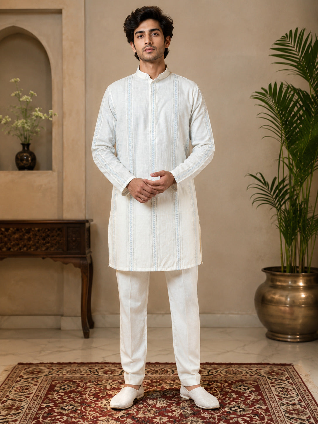 Aura White Kurta
