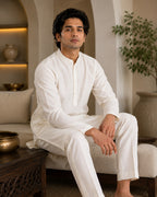 Utsav Ivory Kurta Pant Set