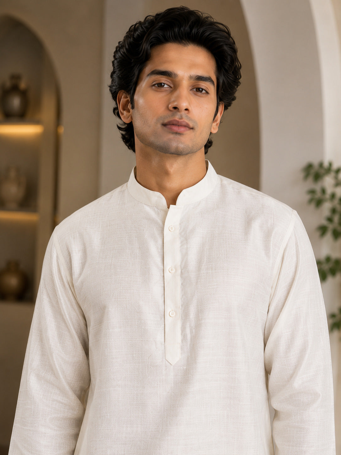 Utsav Ivory Kurta Pant Set