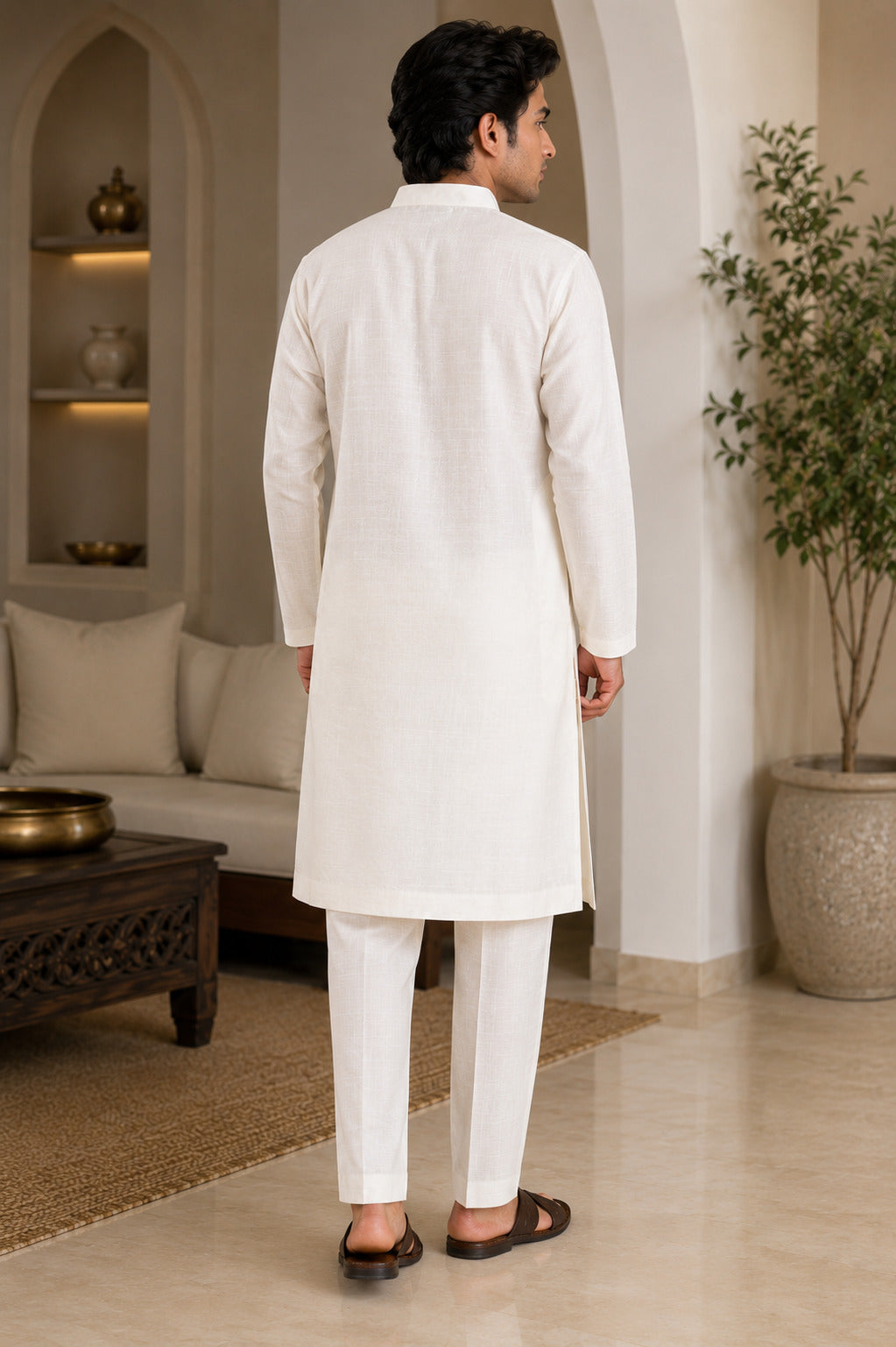 Utsav Ivory Kurta Pant Set