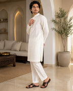 Utsav Ivory Kurta Pant Set