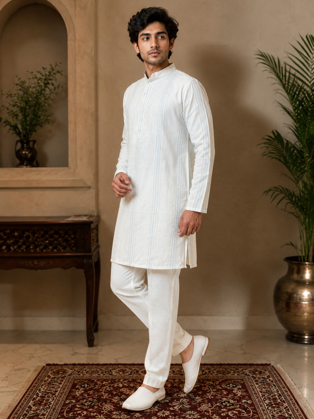 Aura White Kurta