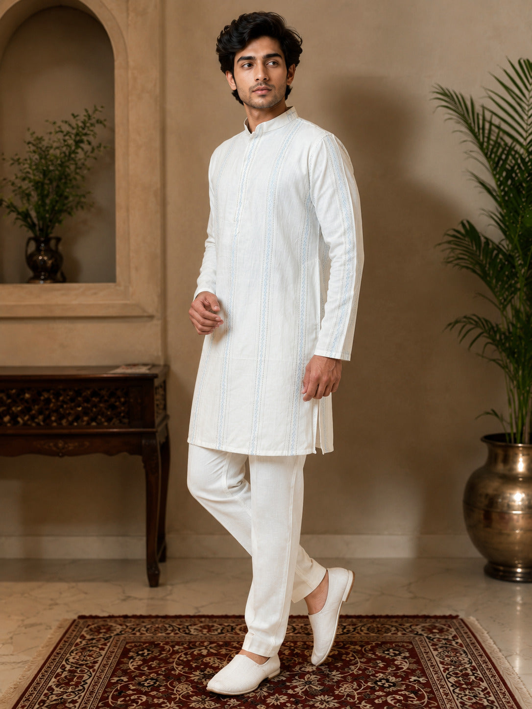 Aura White Kurta